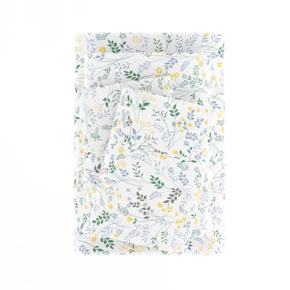 Kelly Clarkson Home 4-Piece Queen Tyler Wildflower Pattern Microfiber Sheet Set - Picture 6 of 6